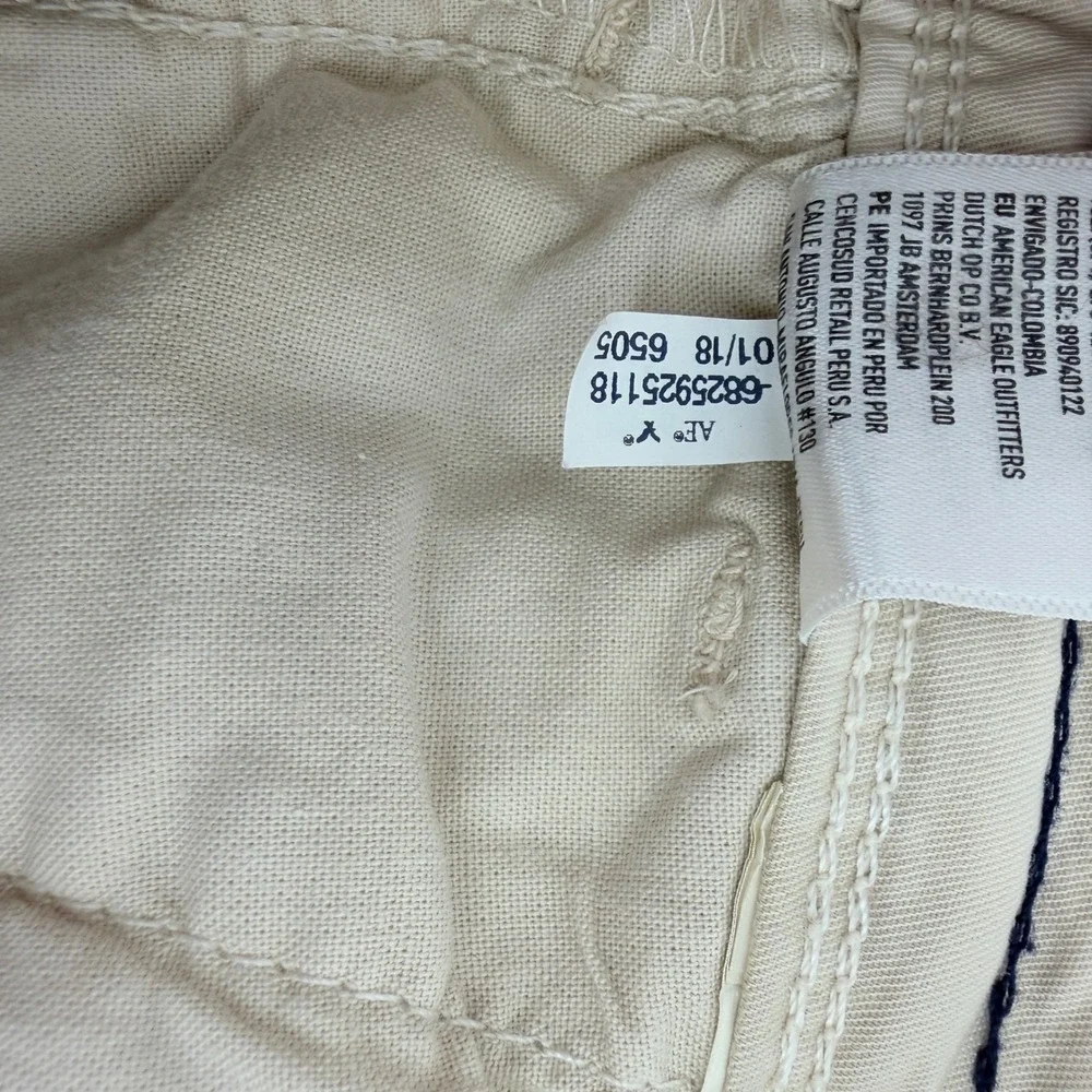 American Eagle Chino Shorts Mens 28x9 Tan Ne(x)t Level Flex Slim Cotton Casual